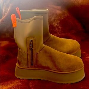 UGG Ankle Boots with Orange Accents